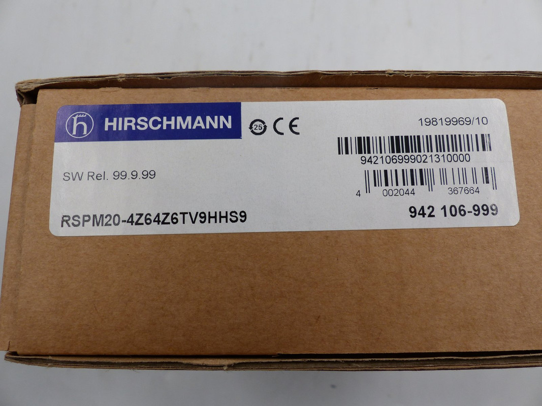 HIRSCHMANN RSPM20-4Z64Z6TV9HHS9 942 106-999 RAIL SAFETY SWITCH