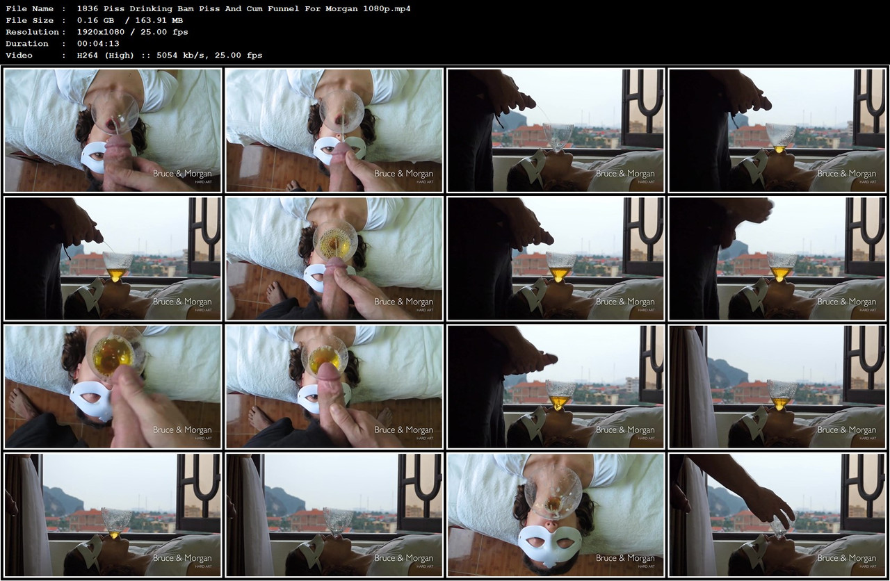1836 Piss Drinking Bam Piss And Cum Funnel For Morgan 1080p mp4