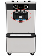 Illustration of removing the front door from the machine