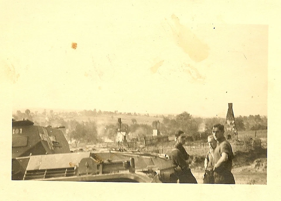 DEVESTATION German Panzermen w Pzkw II Panzer Tank in Bombed Polish Town 1939 (1)