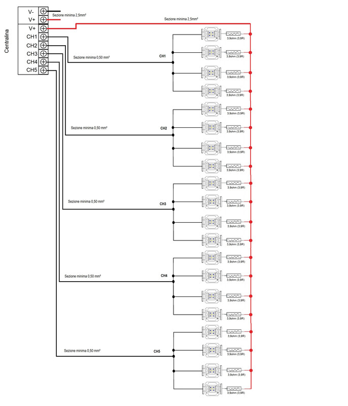 20 led's  series R 5CH
