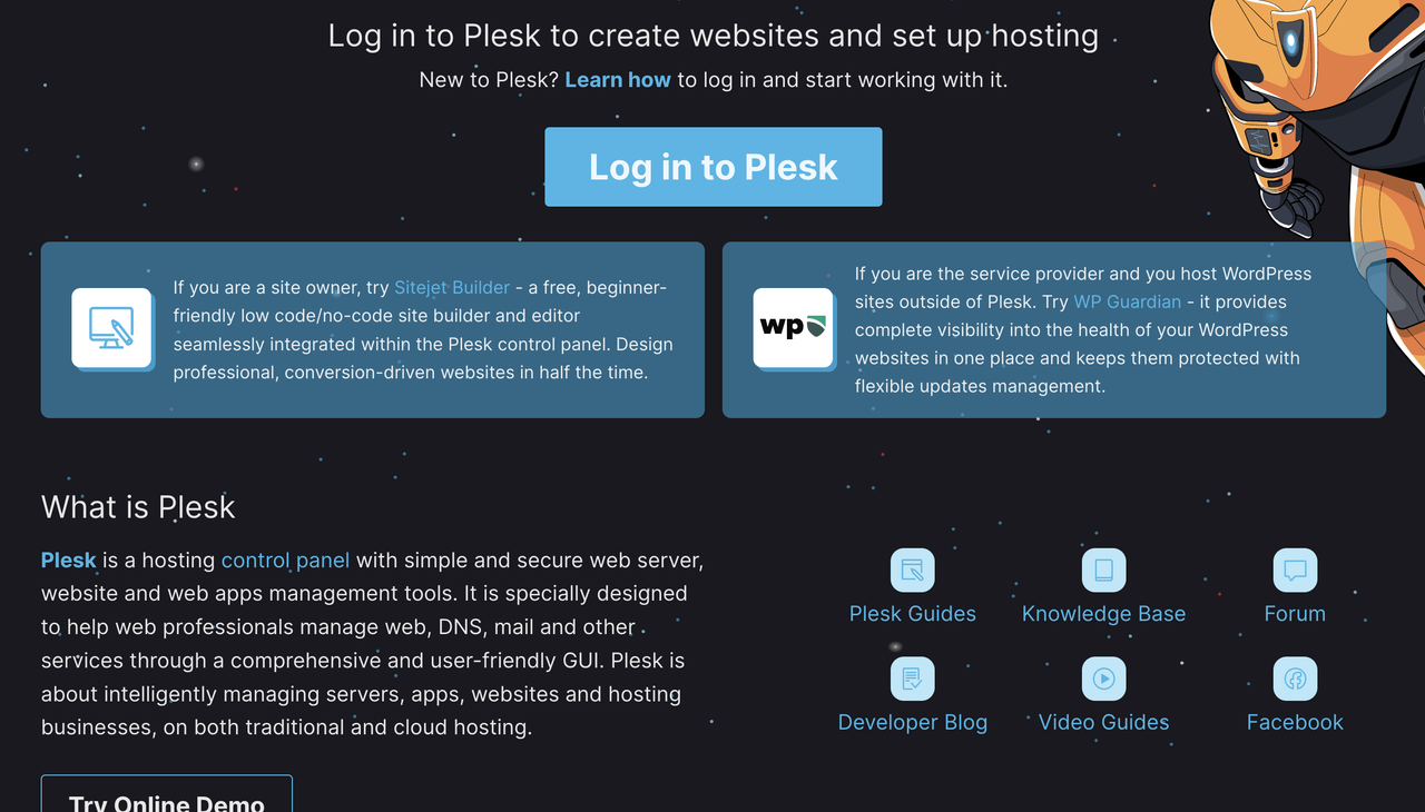 Plesk Default Webpage