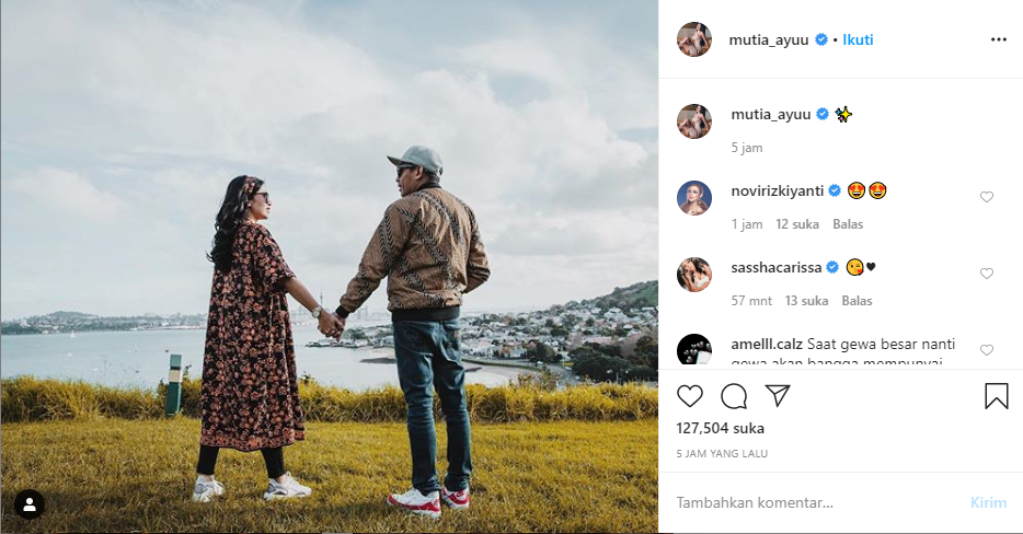 Postingan kedua Mutia Ayu sepeninggal Glenn Fredly