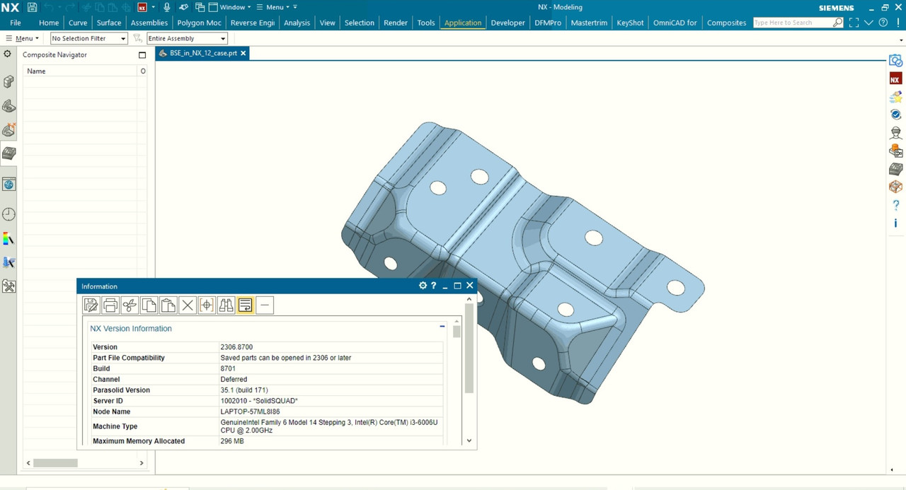 Working with Siemens NX 2306 Build 8700 full