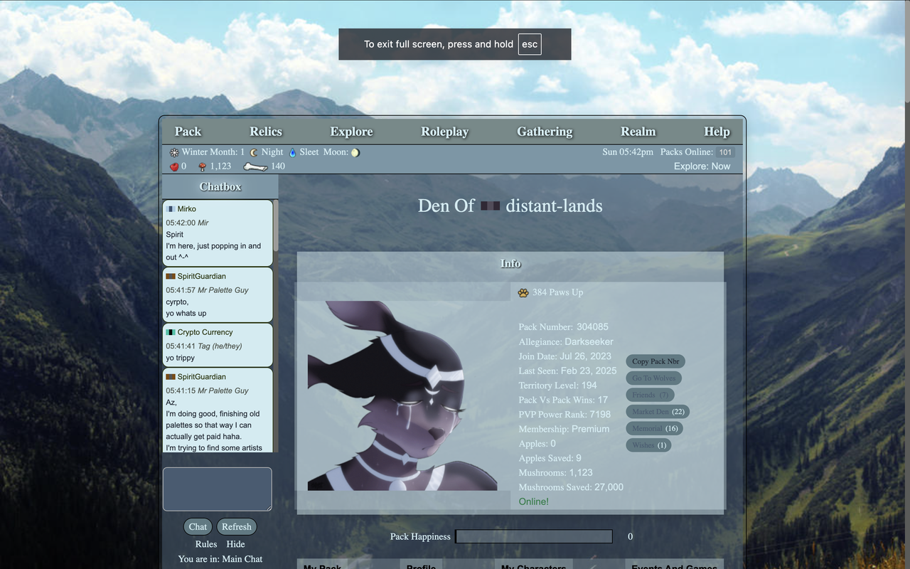 mountains (den page)