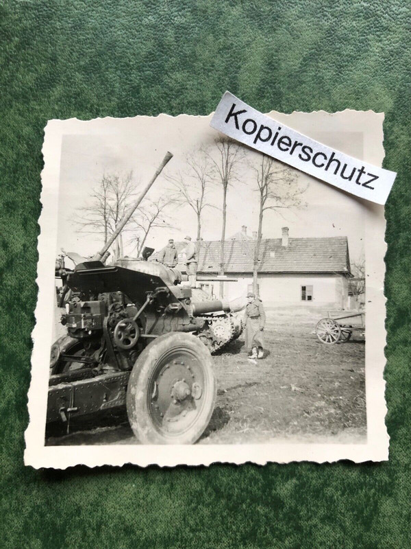 Altes Foto-Geschütz-Panzer-Tank-Turmnummer-Beutepanzer-WW2