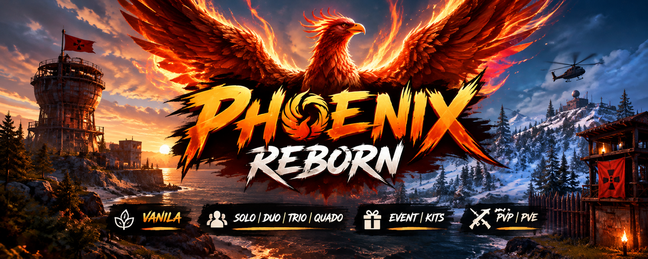 [ SEA ] Rust Phoenix Reborn | Vanila | Solo/Duo/Tri/Quad | PVP