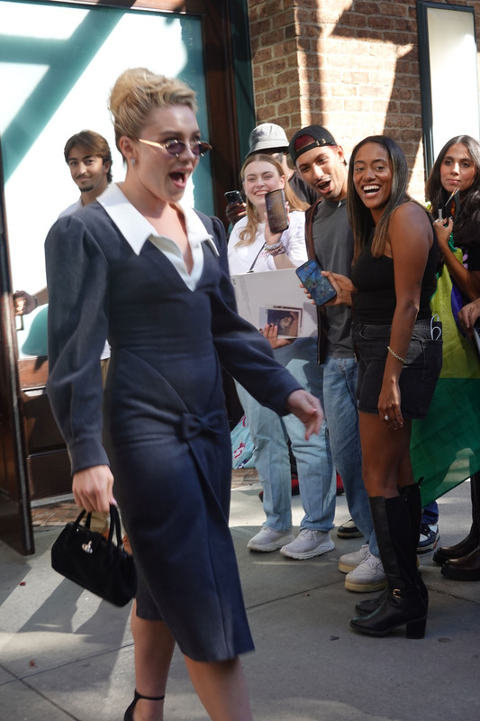 Florence Pugh Pokies Black Dress NYC334