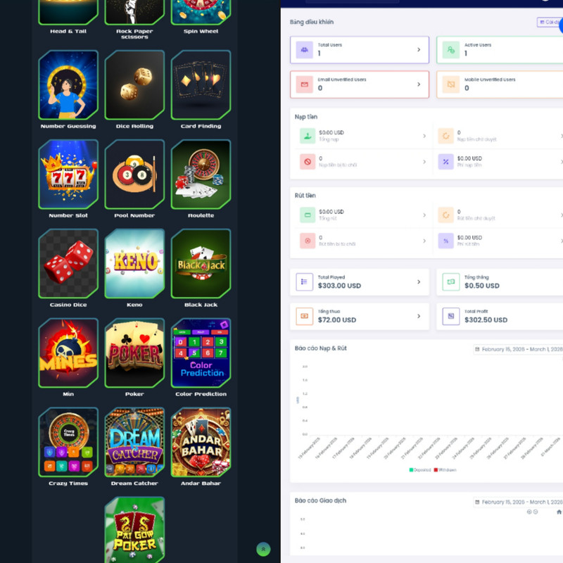 Web game casino v3 game hot kinh doanh - Bản Việt và English