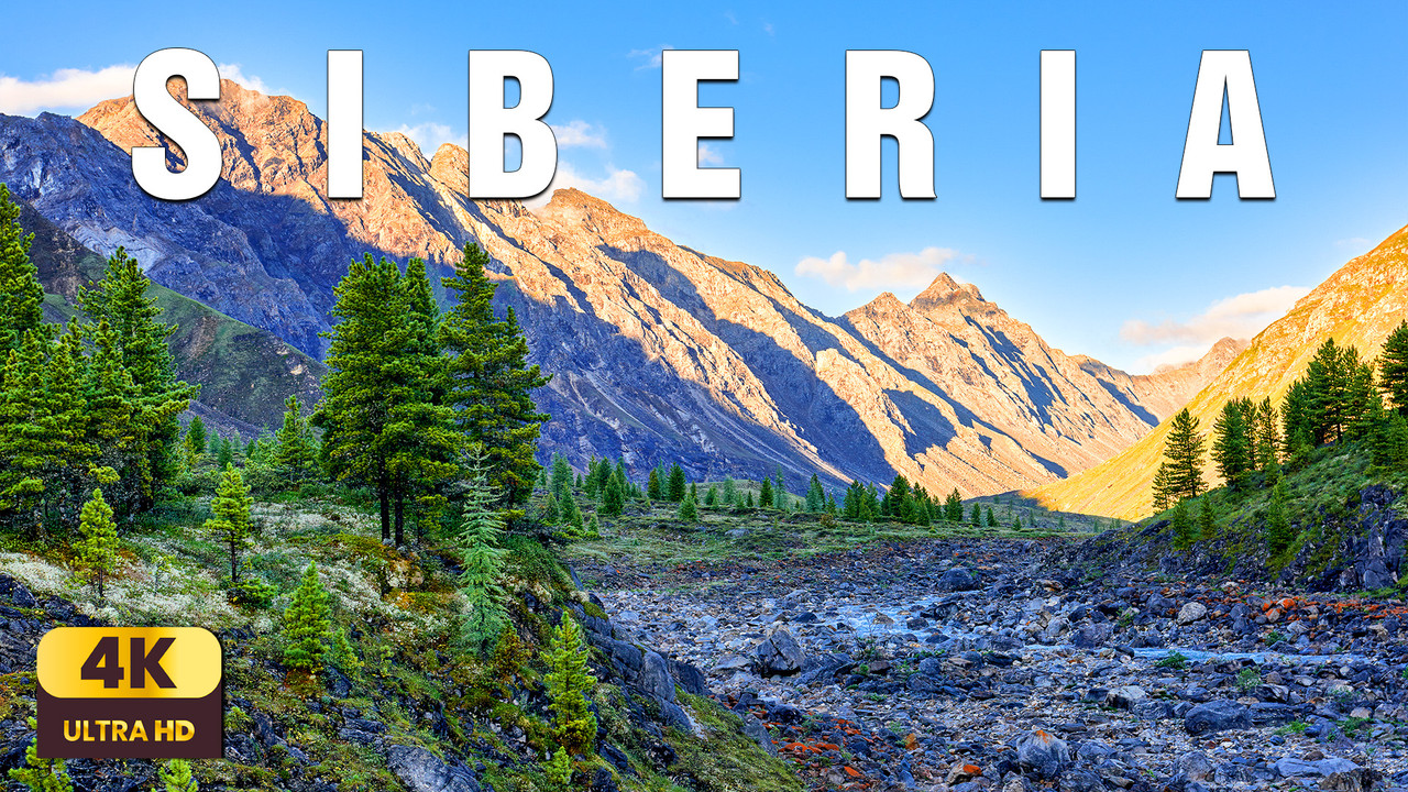 Siberia 4K – Nature & Relaxing Music | Peaceful Scenic Journey Through the Wild North