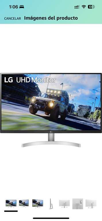 AMAZON: Monitor LG 32UN500-W 32 pulgadas 4K UHD (3840 x 2160) VA Display con AMD FreeSync 
