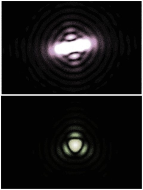 ejemplos de pinzamiento �ptico en telescopios