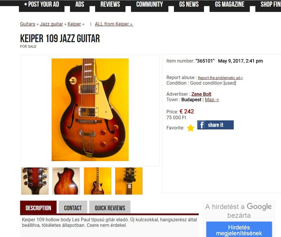 ---KEIPER 109 JAZZ GUITAR