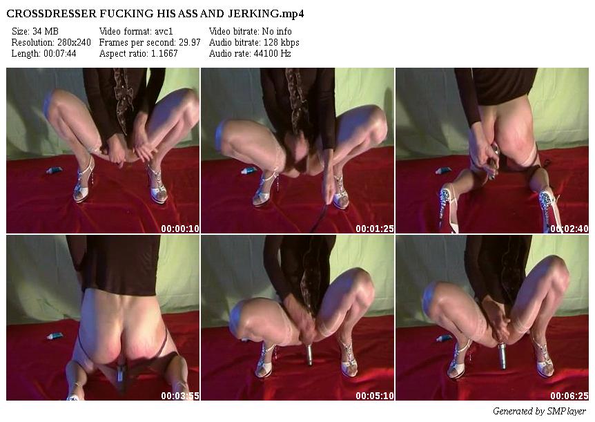 CROSSDRESSER FUCKING HIS ASS AND JERKING_preview