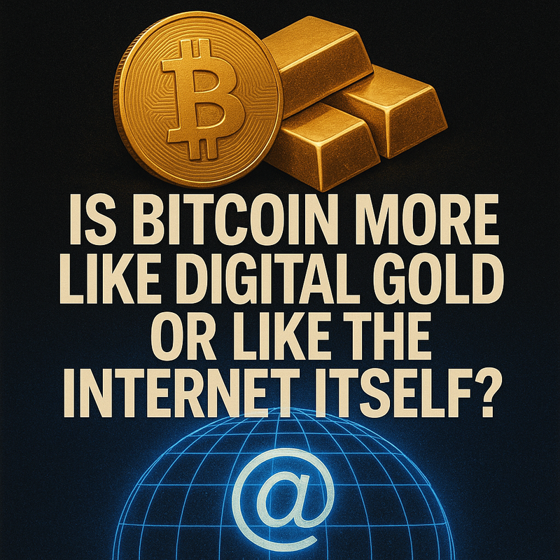 Is Bitcoin more like digital gold or like the internet itself?