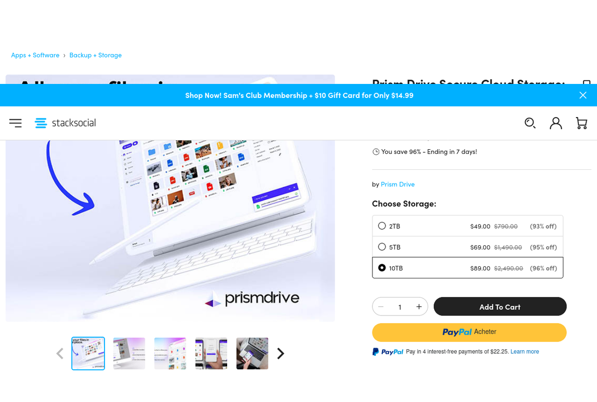 Screenshot 2022-08-26 at 15-00-24 Prism Drive Secure Cloud Storage Lifetime Subscription (10TB) Stac