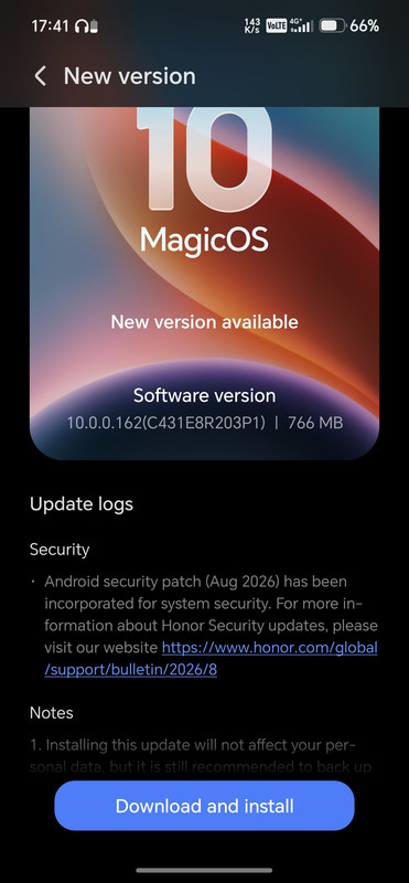 Screenshot 20260825 174141 com hihonor ouc Firmware New Version Activity