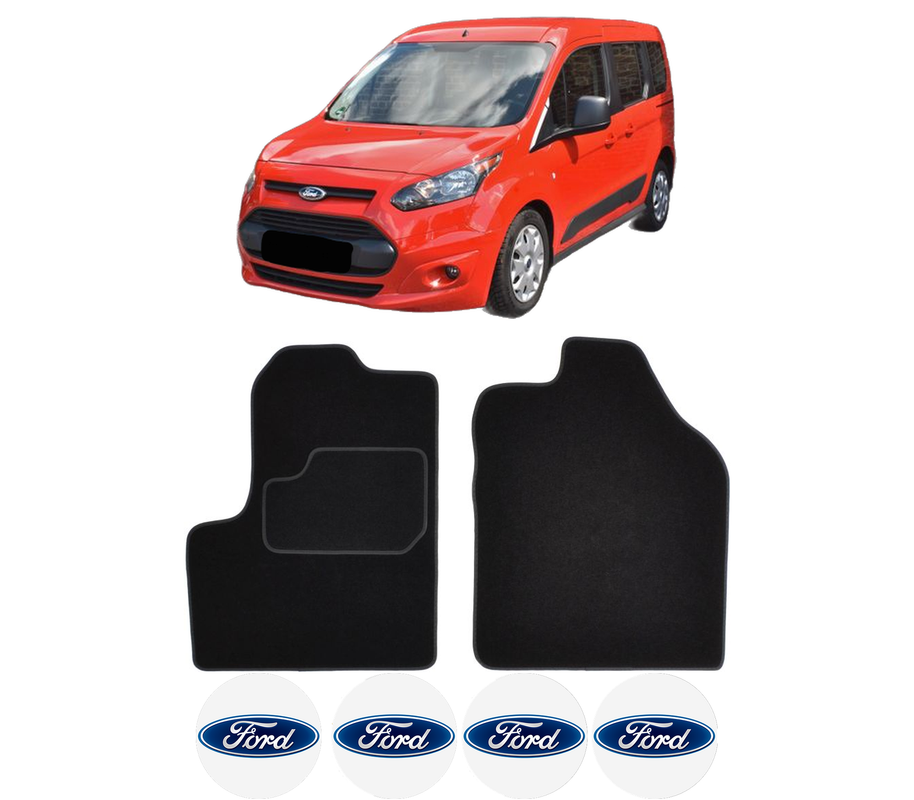 Set Covorase Presuri FORD TOURNEO CONNECT / GRAND TOURNEO CONNECT V408 MPV din 2013-2022, Auto, Material Textil Mocheta, 4 Stickere auto cu FORD