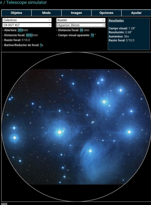 imagen simulador de telescopio