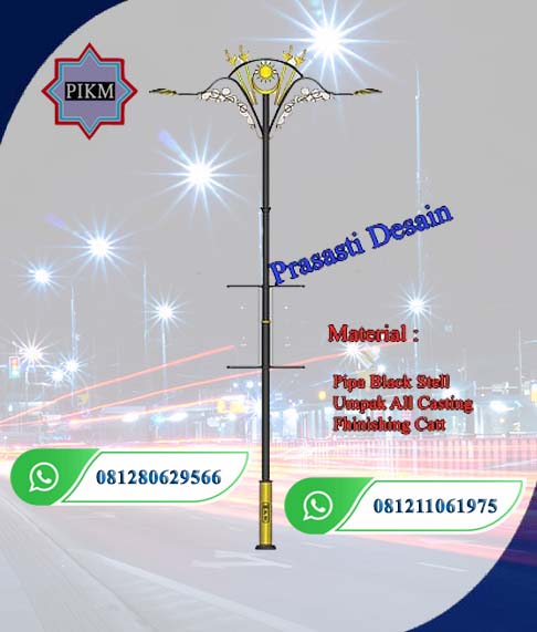 Tiang Pju Antik Decorative Solar Cell