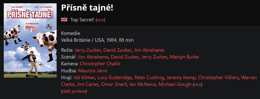 Přísně tajné! / Top Secret! (1984)