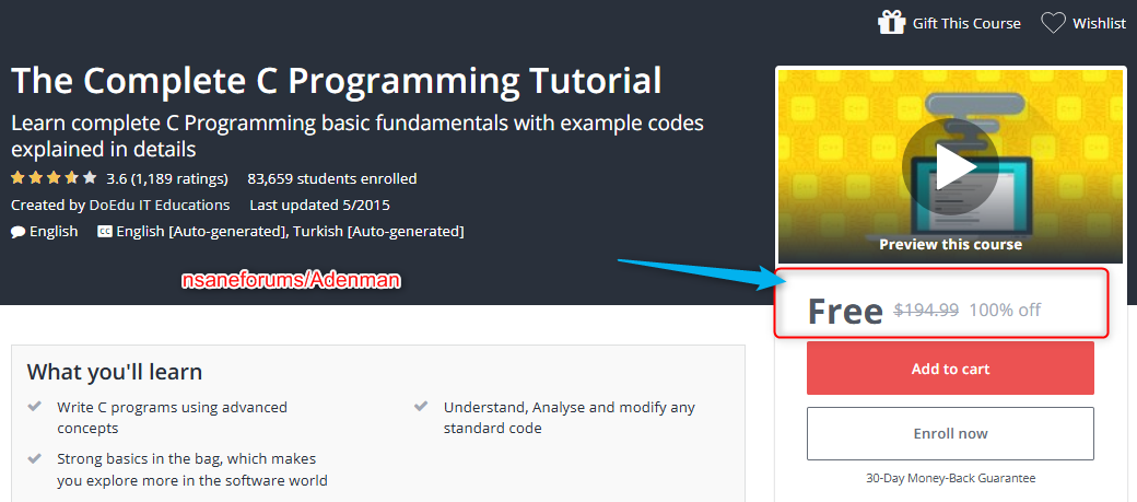 Free Course The Complete C Programming Tutorial @Udemy - Giveaways ...