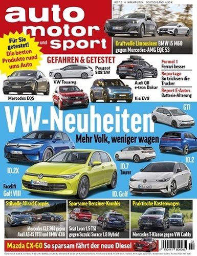 Cover: Auto Motor und Sport Magazin No 02 vom 04  Januar 2024