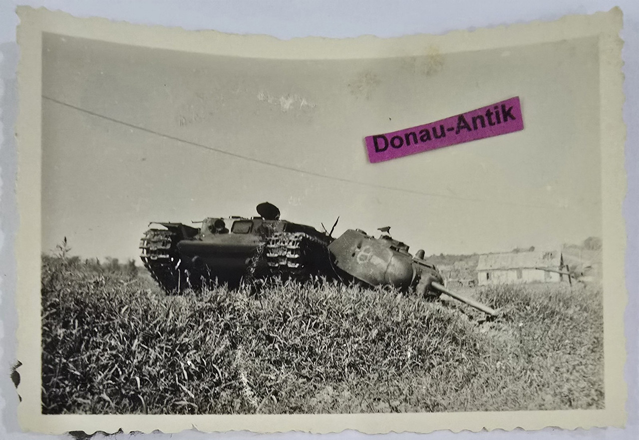 Foto ww2 Abgeschossener Panzer Tank Kennung 8 Panzerturm Wehrmacht 2 WK