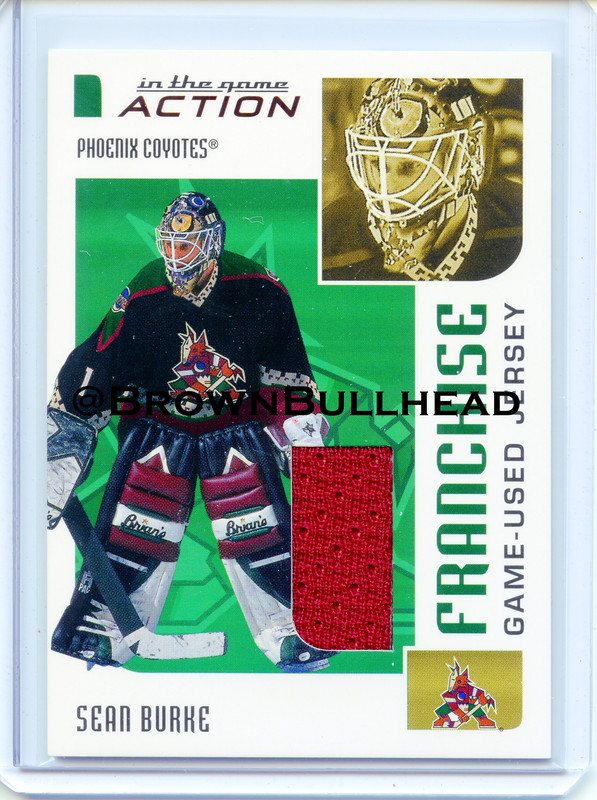 2003-04 ITG Action Jerseys #M-263 [Sean Burke] [Phoenix Coyotes] [Franchise] [~100] [swatch=purple] 