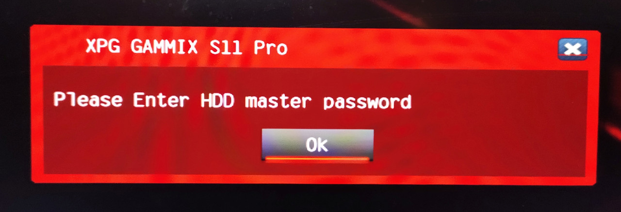 Question - ADATA XPG gammix s11 pro PCIe M2 SSD locked with password |  Tom's Hardware Forum