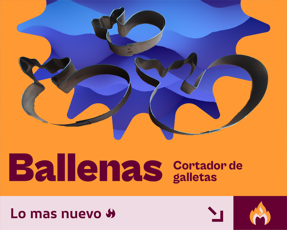 Cortador de ballena para galletas pasteles fondant y tortas 3pz