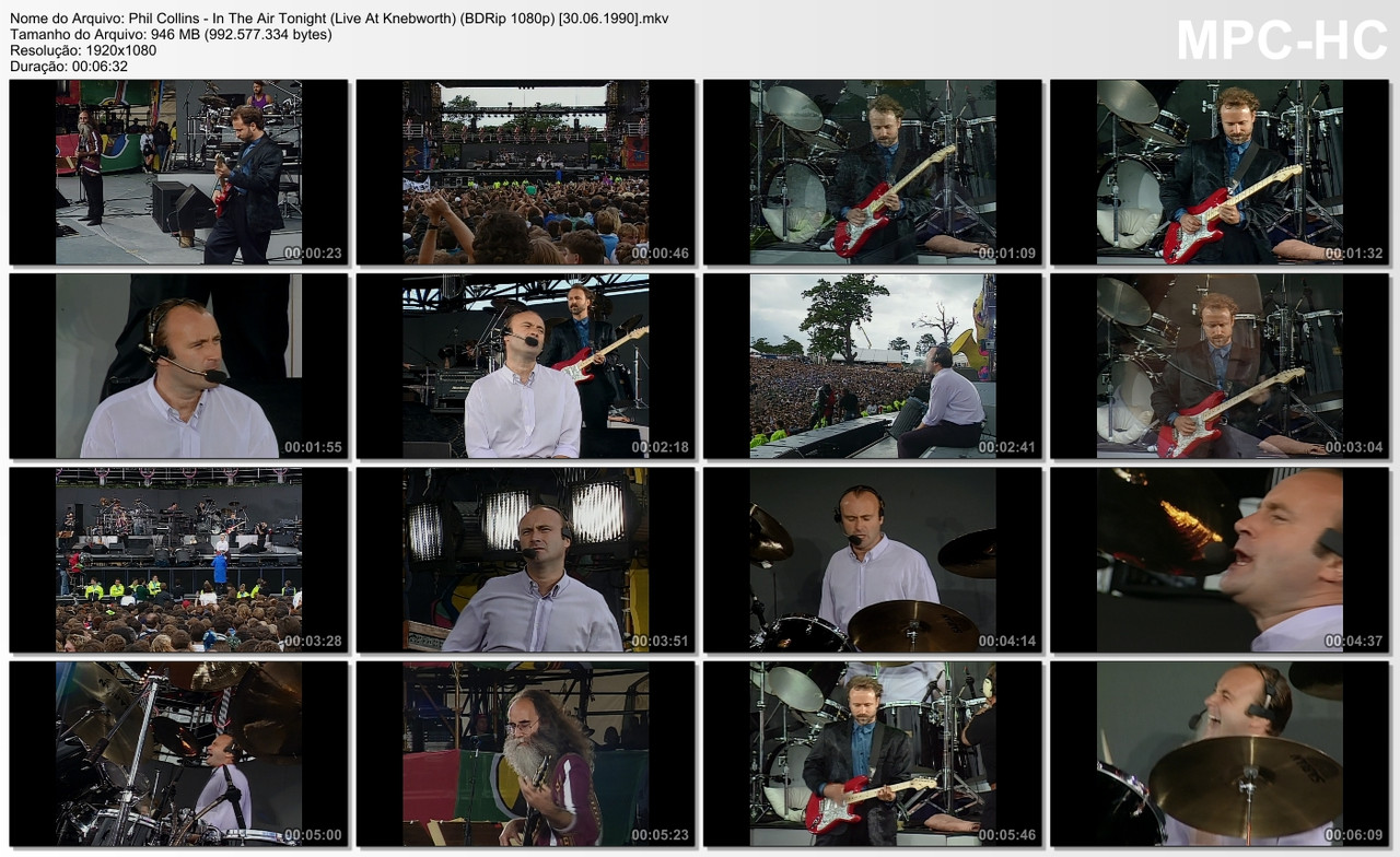 Phil Collins - In The Air Tonight (Live At Knebworth) (BDRip 1080p) [30.06.1990]