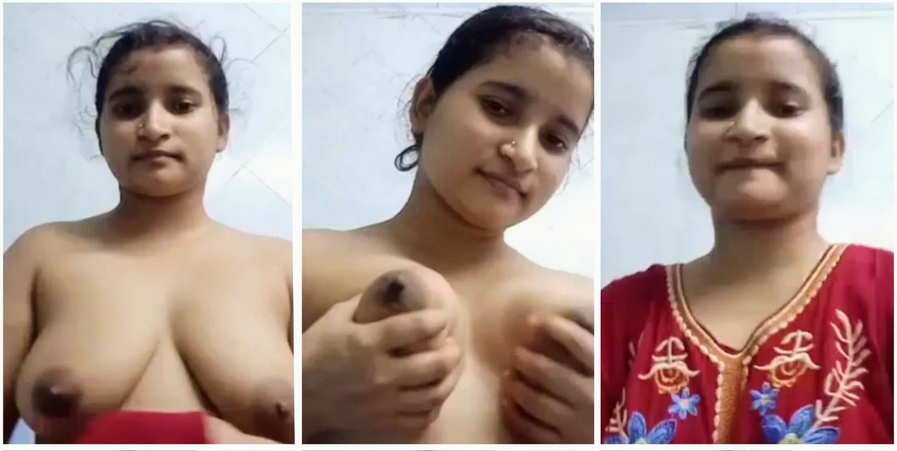 Desi village girl rubbing her boobs and fingering nude