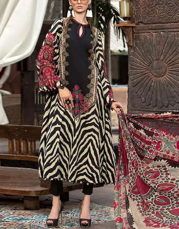 Trendy Embroidered Lawn Dress with Chiffon Dupatta