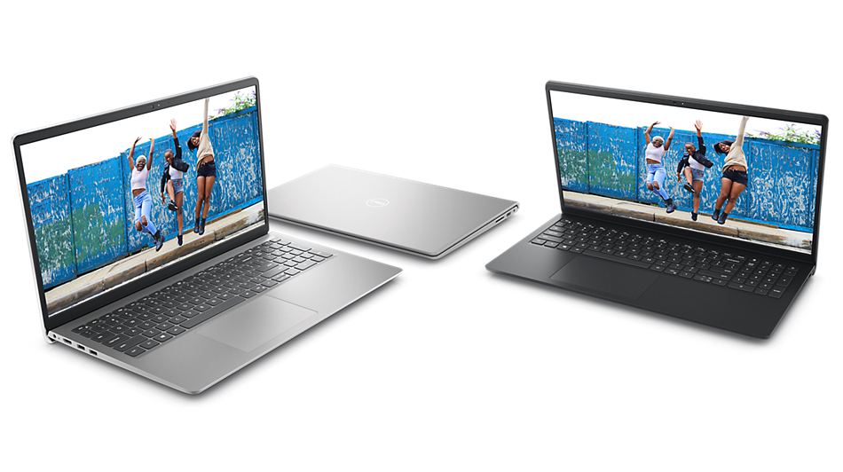Una persona utilizando el teclado de la Dell Inspiron 15.