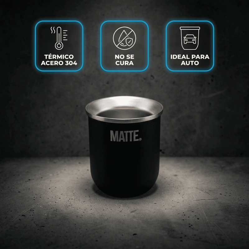Beneficios del Matte Steel: t&eacute;rmico acero 304, no se cura, ideal para auto