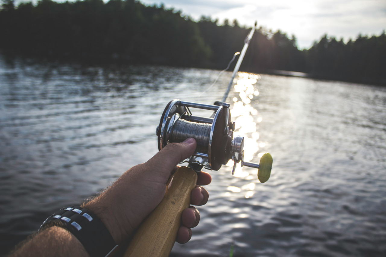 Fishing on Mobile Bay near Fairhope, Alabama