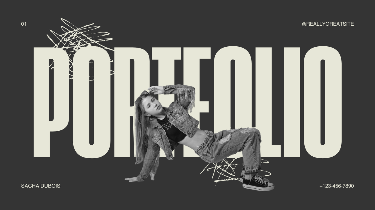 Black Beige Bold Portfolio Presentation