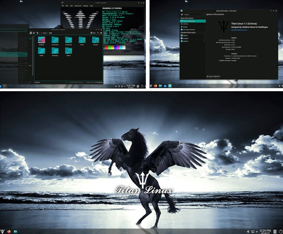 Titan Linux 1.2 desktop wallpaper