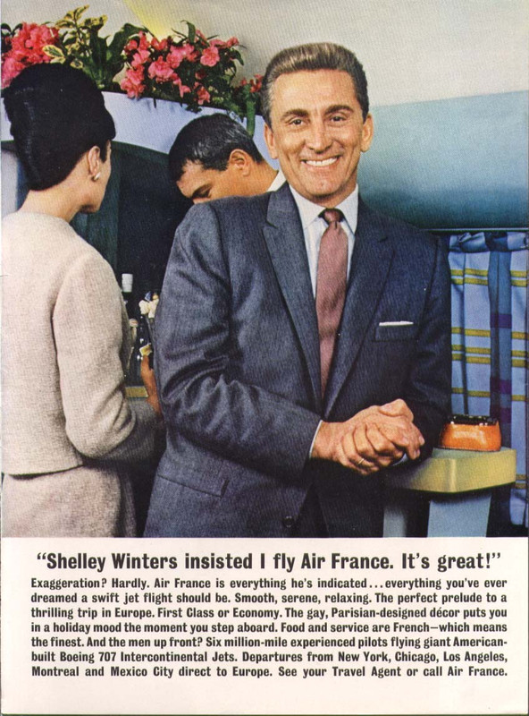 kirk douglas air france 1961