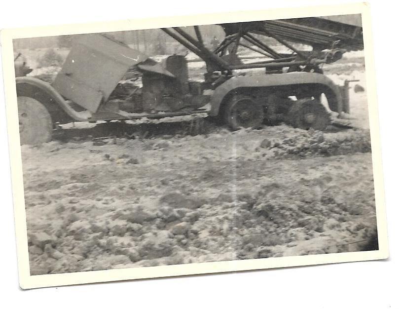 Foto 1942 Russland Zerstörter LKW Stalinorgel