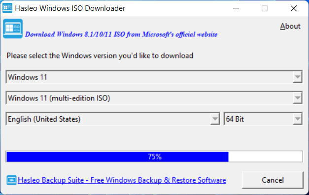 Hasleo Windows ISO Downloader 2.0