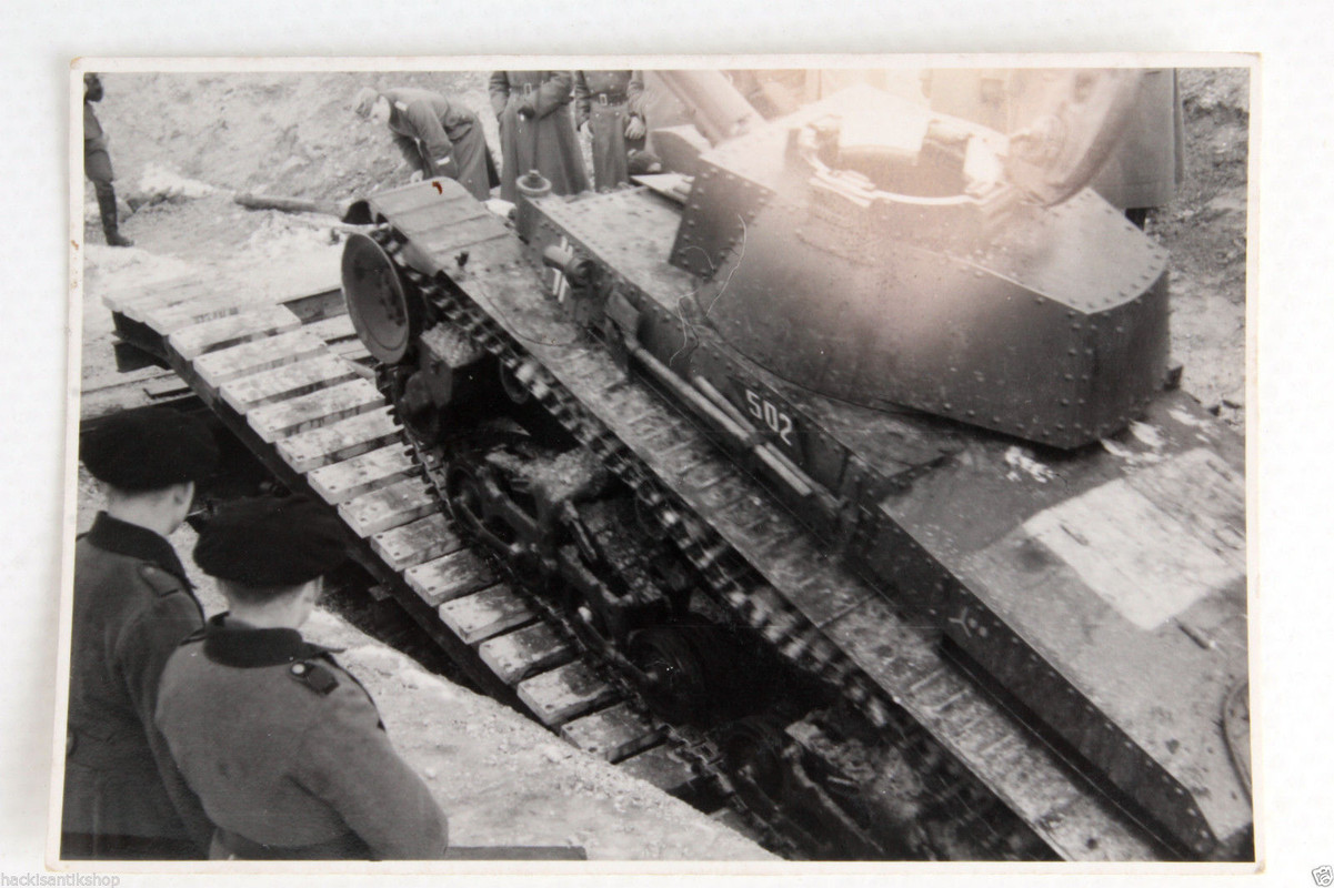 Foto Brückenleger Panzer Nr. 502 auf der Brücke