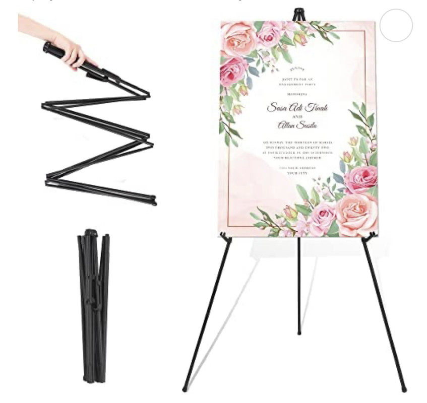 Black Collapsible Easel