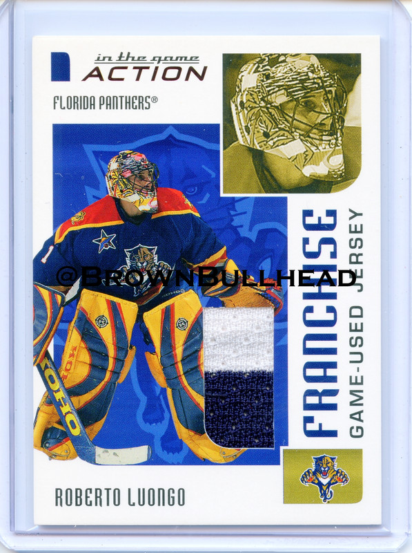 2003-04 ITG Action Jerseys #M-253 [Roberto Luongo] [Florida Panthers] [Franchise] [~100] [swatch=whi