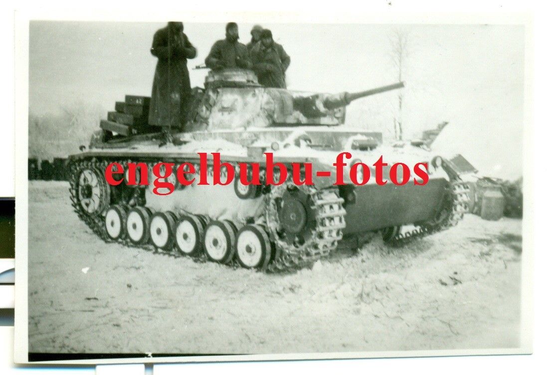 FOTO - PANZER - Selt. Ausführung PANZER III - WINTER-TARNUNG - O
