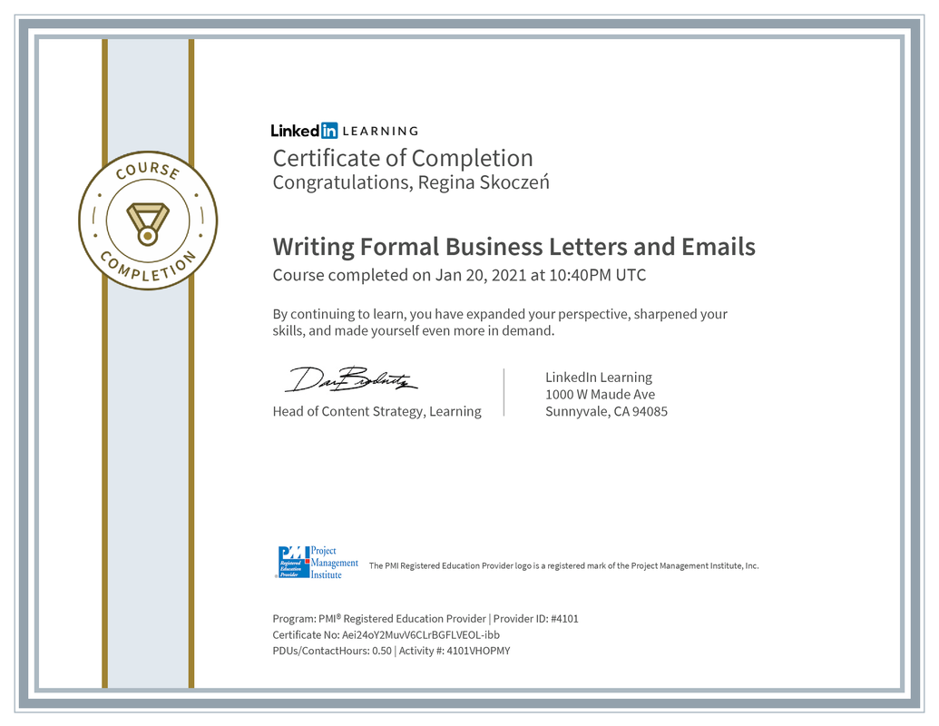 Writing Formal Business Letters and Emails