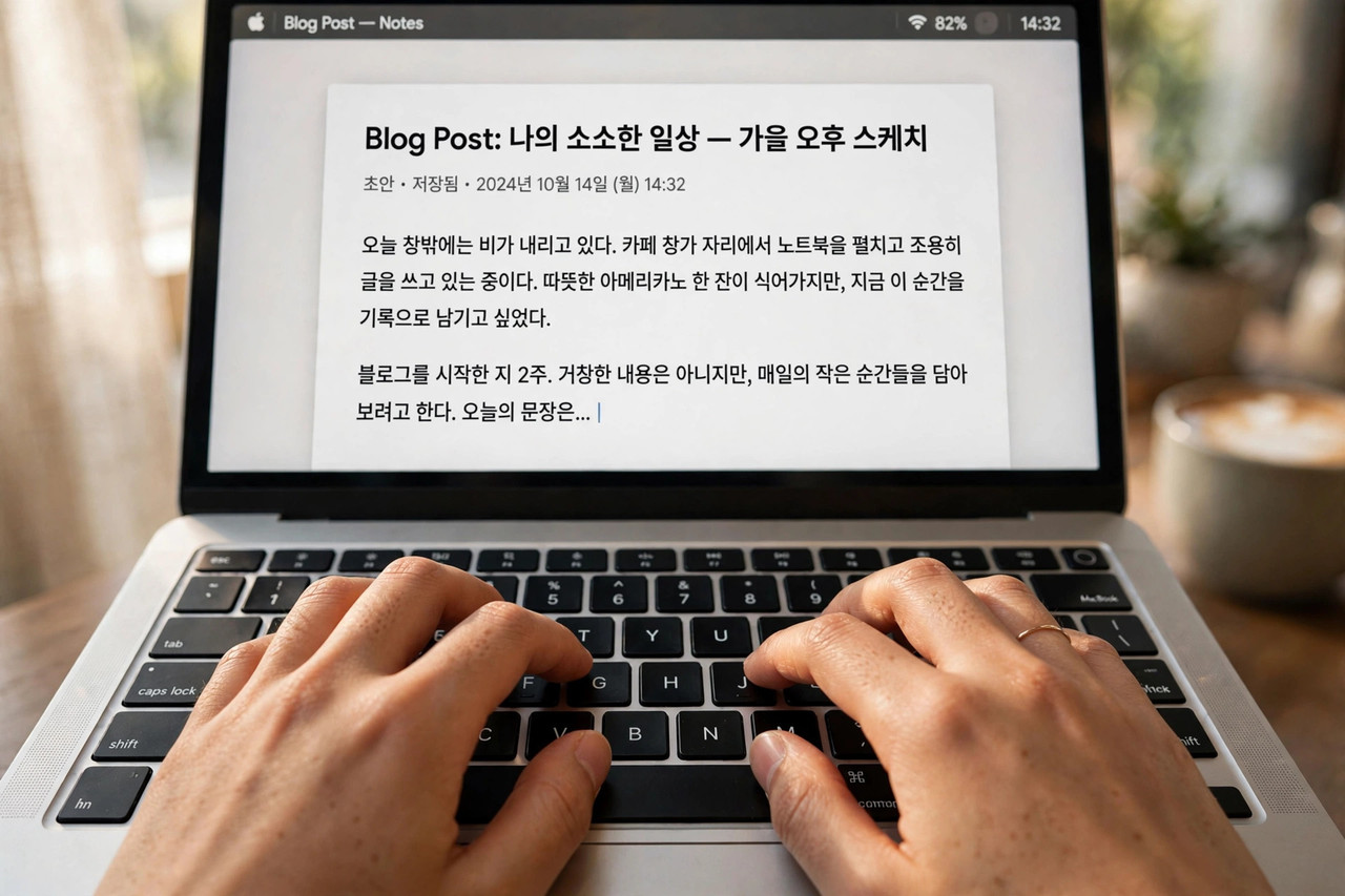 Muse에게 글쓰기를 맡기는 모습