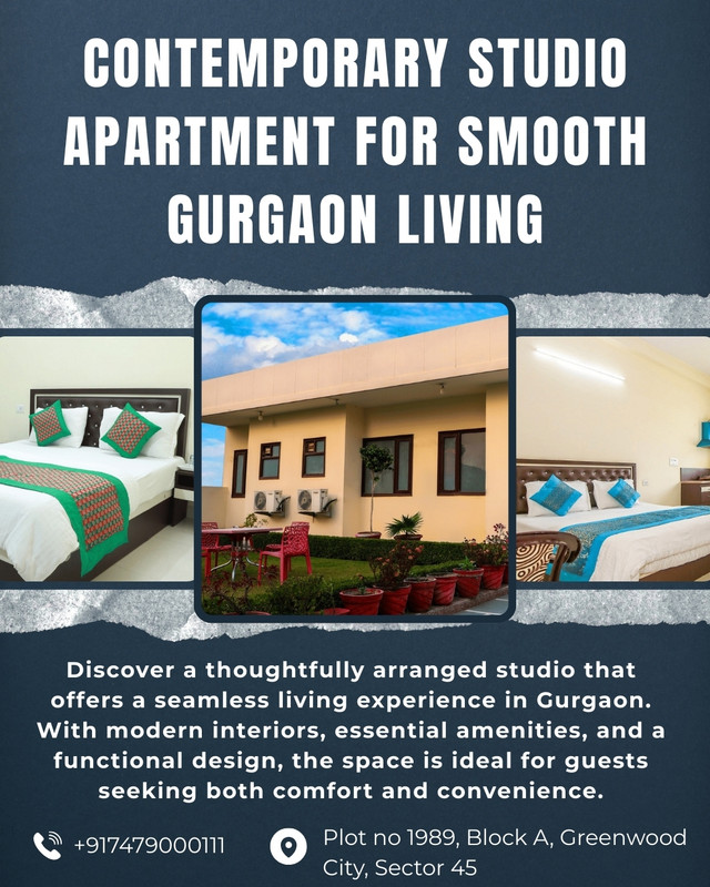 Contemporary Studio Apartment for Smooth Gurgaon Living
