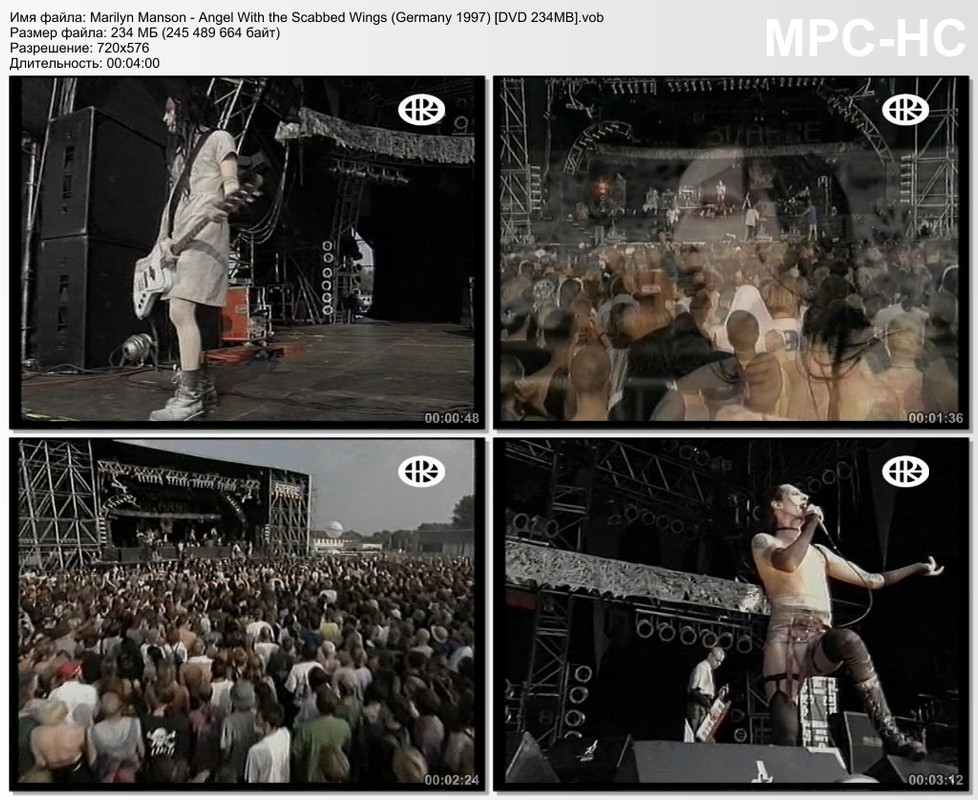 Marilyn Manson - Angel With the Scabbed Wings (Germany 1997) [DV